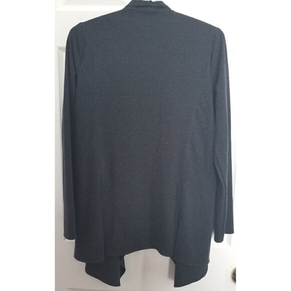 Robert Kitchen Women's Waterfall Unstructured Blazer Size S Heathered Black - Picture 2 of 6